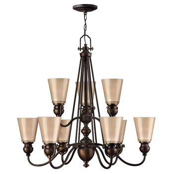 Metalowa lampa wisząca Mayflower HK-MAYFLOWER9 Hinkley brązowy