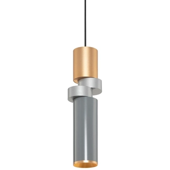 Wisząca lampa tuba Palette MOD303PL-01CFL3 Maytoni modern szara mosiądz