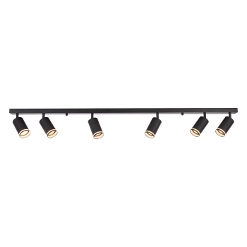 Podłużna lampa natynkowa Pipe Ring Spot ML2075 na listwie czarny