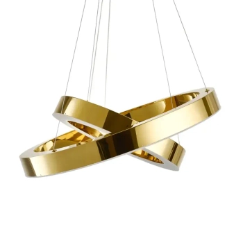 Lampa wisząca art deco CIRCLE DN924-40+60 złota metalowa akrylowa LED 53W 3000K do jadalni
