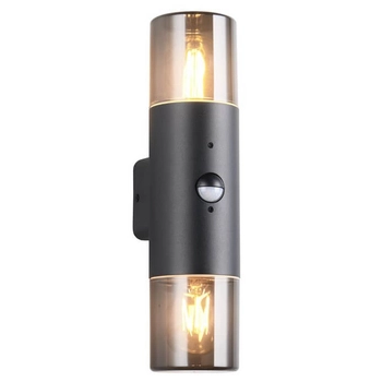Elewacyjna lampa z czujnikiem ruchu Hoosic 222260232 IP44 czarny