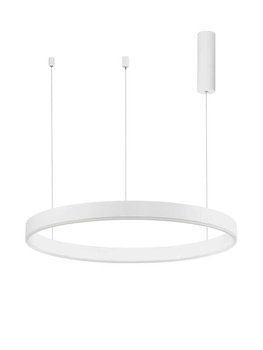 Biurowa lampa wisząca Jaca zwis LED 48W metalowy biały