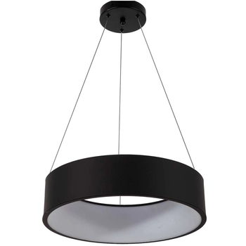 LAMPA wisząca MALAGA LP-622/1P BK Light Prestige okrągła OPRAWA zwis LED 24W 3000K metalowy czarny