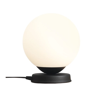 Okrągła lampa sypialniana Ball 1076B1_M Aldex na stolik czarna kula