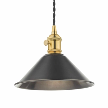 Metalowa lampa wisząca Hadano HAD0140-02 Dar Lighting złota cyna czarna