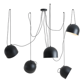 Lampa loftowa wisząca salonowa Noor 1122F1 Aldex nad stół czarna