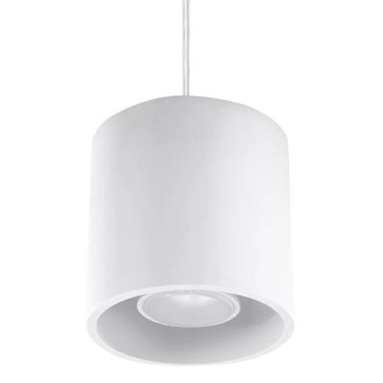 Wisząca LAMPA SL.0053 metalowa OPRAWA zwis tuba biała