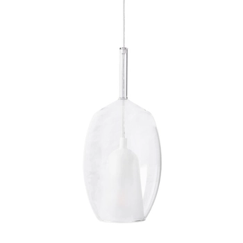 Wisząca lampa GRACE AZ6272 Azzardo do sypialni przezroczysta biała
