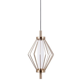 Druciana lampa wisząca Sevil PND-34403-1-HBR LED 5W 3000K diament złoty