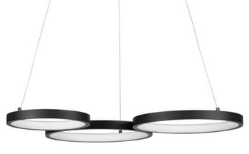 Sypialniany żyrandol GARCIA LE42827 pierścienie LED 28W 3000K czarne