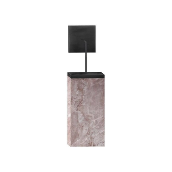 LAMPA ścienna MARBLE STONE MWLS-6617/606R Abigali marmurowa OPRAWA kinkiet LED 7W 3000K prostokątny czarny