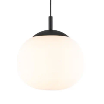 Sypialniana lampa wisząca VIBE 4759 szklana kula czarny biały