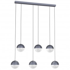 Loftowa LAMPA wisząca FURNI A0031-360 Candellux metalowa OPRAWA kule LED 15W 4000K kaskada złota przezroczysta