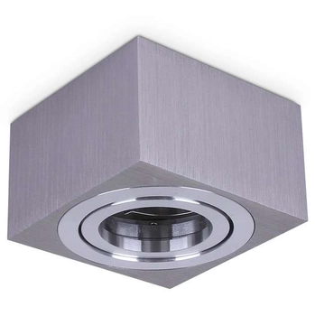 Sufitowa LAMPA plafon SLP2031 + SLP2026 MDECO metalowa OPRAWA kwadratowa LED 5W 2800K - 3300K downlight chrom