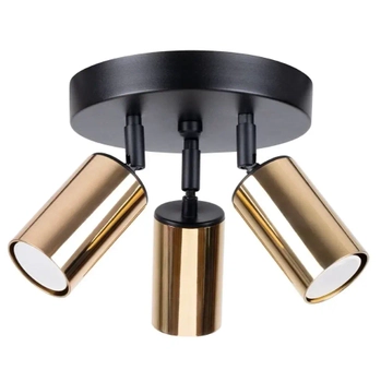 Lampa sufitowa Winx SL.1385 Sollux kuchenna tubki czarna złota