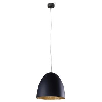 Jadalniana lampa wisząca Egg 9022 czarny zwis metalowy nad stół