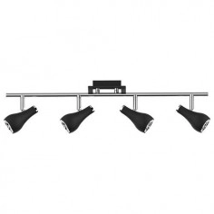 Plafon LAMPA sufitowa KINGA 03254 Ideus metalowa OPRAWA listwa regulowane reflektorki czarne