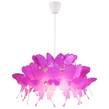 LAMPA wisząca FARFALLA LP-3439/1P dark pink Light Prestige dziecięca OPRAWA dekoracyjny zwis motyle różowe