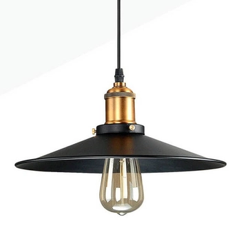 Lampa zawieszana Retro ABR-LWRT-E27 Abruzzo loftowa czarna złota