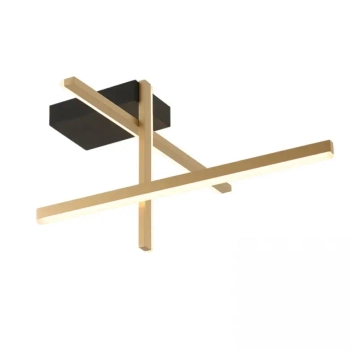 Sufitowa lampa do salonu 22026 LED 50W 3000K belki złoty czarny