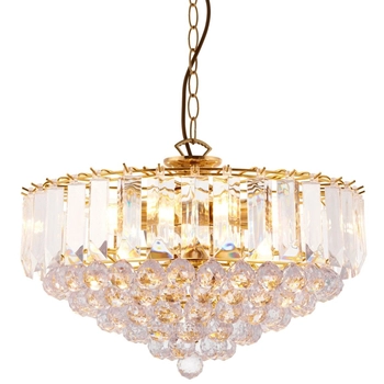 Kryształowa lampa wisząca FARGO-18BP Endon glamour łańcuch mosiądz