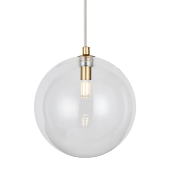 Szklana lampa zwieszana BUBBLES AZ5954+AZ5884 Azzardo G9 przezroczysty złoty