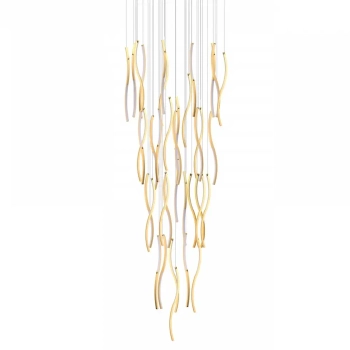 Wisząca lampa do salonu FLOW AZ6818 LED 324W 3000K ściemnialna złota