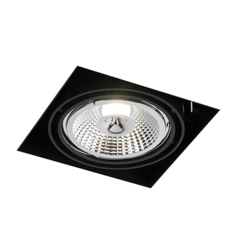 Spot LAMPA sufitowa KOMORO 3308 Shilo podtynkowa OPRAWA kwadratowa OCZKO regulowane WPUST do zabudowy czarny