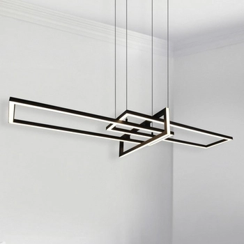 Czarny zwis ledowy ZENITRA DL332320310 ramki 34W 3000K nad łóżko