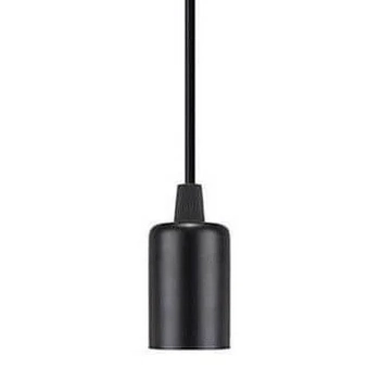 LAMPA wisząca OW-E27 Abigali metalowa OPRAWKA na żarówkę zwis czarny