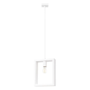 Lampa zwisająca Aries SL.1312 Sollux loft do biura drewniana biała