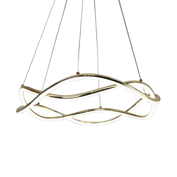 Salonowa lampa wisząca Twist LP-1982/1P GD LED 50W 3000-6000K złota