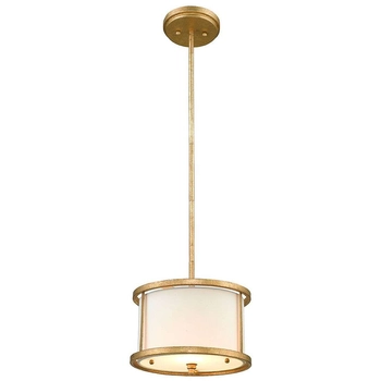 LAMPA wisząca GN-LEMURIA-MP Elstead GILDED NOLA metalowa OPRAWA okrągła złota biała