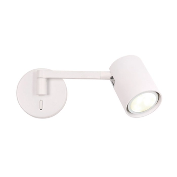 Regulowana lampa ścienna Snow LP-731/1WL WH sypialniany kinkiet do czytania biały