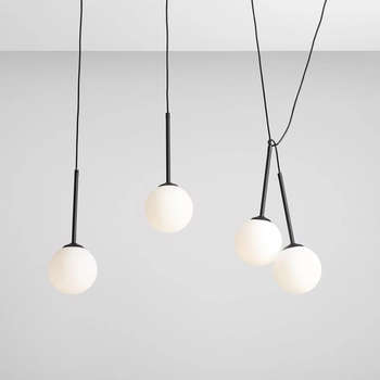 4-płomienna lampa wisząca Bosso 1087L1 Aldex nad kuchenną wyspę czarna