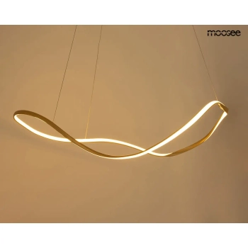 Modernistyczna lampa wisząca WAVES złota MSE1501100592 1xLED 41W 3000K falista