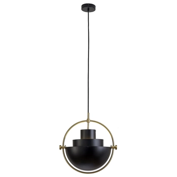 Modernistyczna lampa wisząca Mobile ST-8881 BLACK+BRASS Step art deco mosiądz czarny