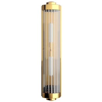 Kinkiet LAMPA ścienna Fumi Parette Gold IP44 Orlicki Design łazienkowa OPRAWA szklana tuba IP44 złota
