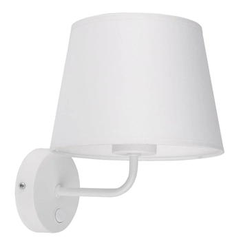 Lampa ścienna z abażurem Maja 1882 TK Lighting z włącznikiem biała