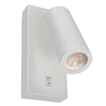 Ścienny kinkiet Doku 4026 Brosline włącznik do salonu tuba punktowa biały