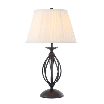 Lampka nocna Artisan ART-TL-BLACK Elstead abażurowa metalowa biała czarna