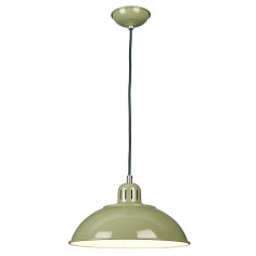 Wisząca LAMPA retro FRANKLIN-P-GRN Elstead metalowa OPRAWA kopuła ZWIS vintage zielony