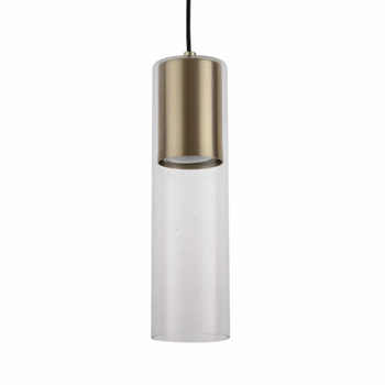 Podłużny zwis Manacor LP-232/1P GD Light Prestige szklana lampa wisząca złota