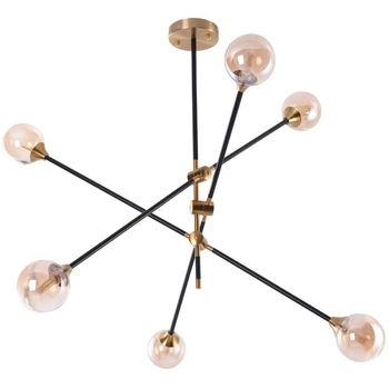 Żyrandol designerski Solen AZ4700 Azzardo sticks czarny złoty