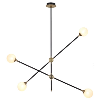 Wisząca lampa Spillo ST-9389-P4 Step sticks kule balls czarne złote