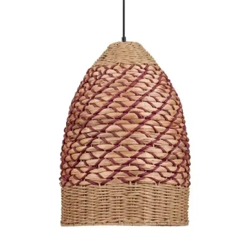 Boho lampa zwisająca SARMENA LE45354 12W brązowa czerwona
