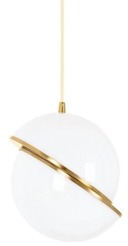 Lampa wisząca Globe MSE010100238 dwie półkule białe złote