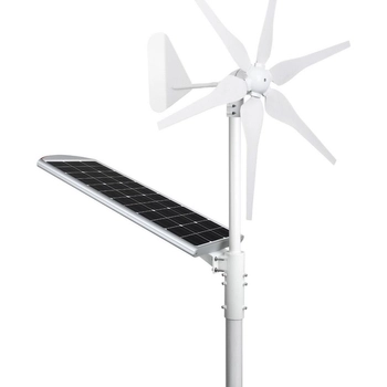 Lampa uliczna hybrydowa Windsun WS-80W Greenie LED 80W IP65 biała