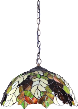 Lampa wisząca Farina K-P161420 z witrażowym kloszem multikolor
