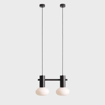 Podwójna wisząca lampa kule Flo 2 Mokka 7000H28_S brązowa